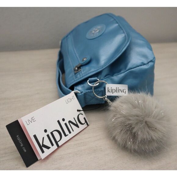 Kipling AC8281-0QC Women's Blue Aqua Tides Metallic Sabian Crossbody Bag - Picture 7 of 11